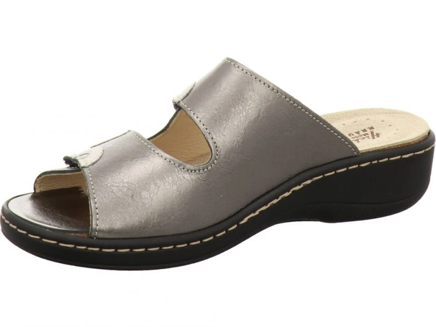 Hickersberger 5119 Pantolette Platin Metal – Bild 2