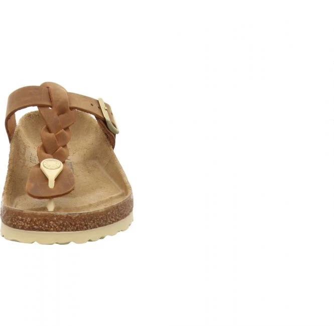 Birkenstock Gizeh Braided Leoi Cognac – Bild 3